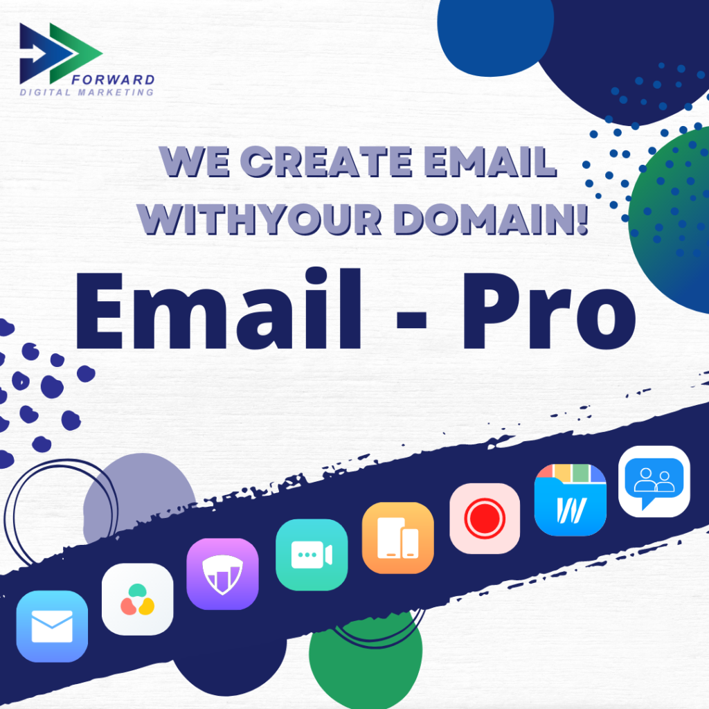 we create email with your domain. Email Pro