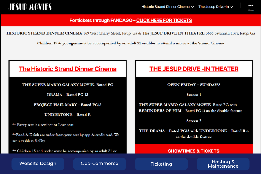 Jesup Movies Website